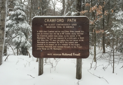 Crawford Path Trail Sign. More at www.femalehiker.com