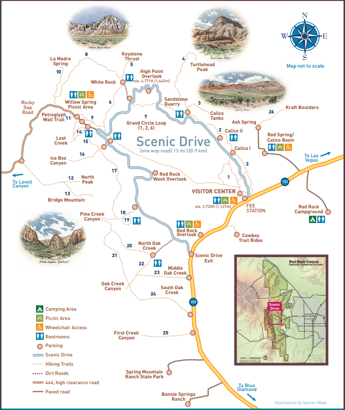 Red Rock Canyon Map