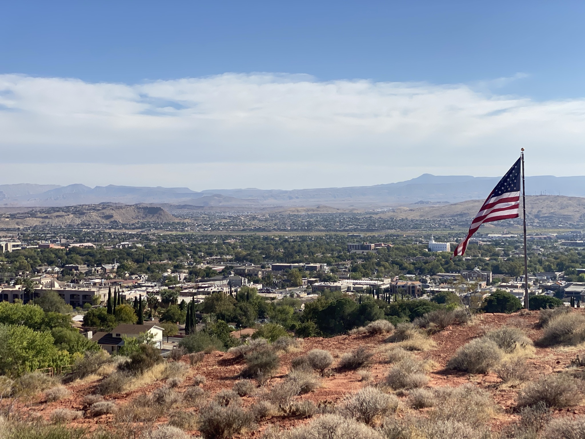 View of St. George from Owen's Loop FemaleHiker