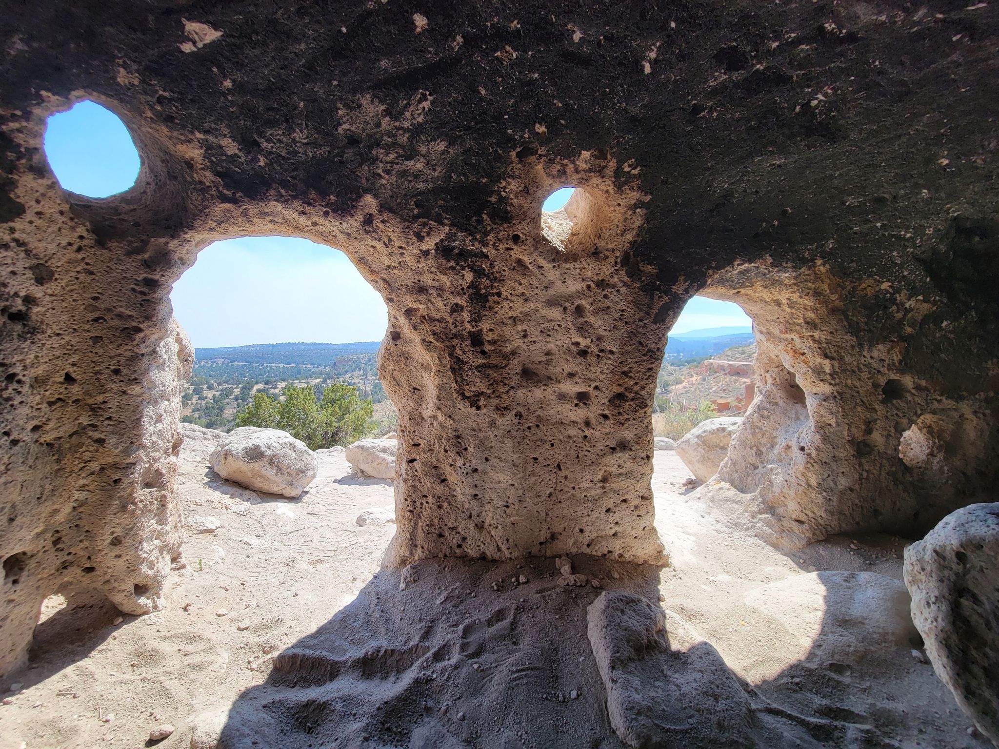 There are plenty of hiking trail options in Bandelier National Monument, including the Tsankawi Ruins Trail santa fe new mexico