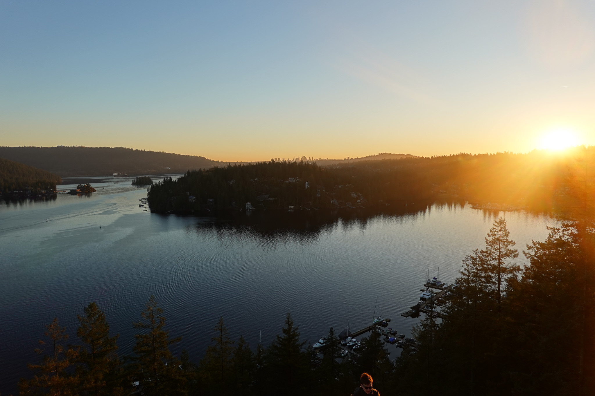 Quarry Rock in Vancouver in the winter.